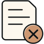 document cross icon